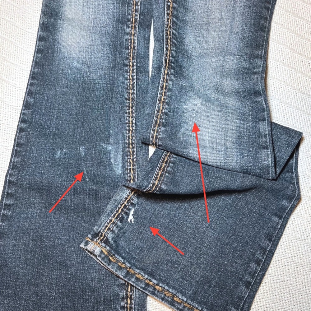 Zanadi Y2K 2001 Low Rise Bootcut Jeans Vintage Dark Wash Size 1 - Picture 6 of 10